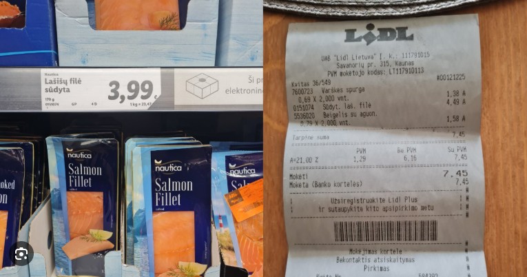 Nemaloni kaunietės patirtis „Lidl” parduotuvėje: kiek žmonių apgaunama visos Lietuvos mastu? 1 lidl